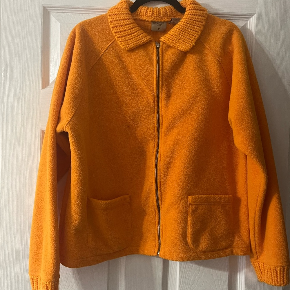 Mountain Lake Vibrant Orange Knit Jacket